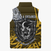 Buffalo Soldiers 9th And 10th Cavalry Regiments Sleeveless Puffer Jacket Wild And Untamed Vintage Western Horseshoe Graphic Art