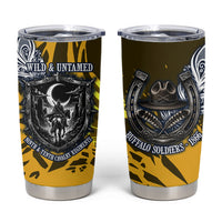 Buffalo Soldiers 9th And 10th Cavalry Regiments Tumbler Cup Wild And Untamed Vintage Western Horseshoe Graphic Art