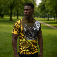 Buffalo Soldiers 9th And 10th Cavalry Regiments Zipper Polo Shirt Wild And Untamed Vintage Western Horseshoe Graphic Art