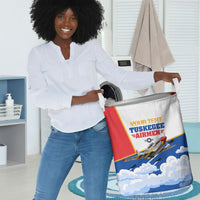 Personalized Tuskegee Airmen Laundry Basket Expect To Win P-51 Mustang Patriotic Aviation Art