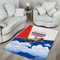 Personalized Tuskegee Airmen Area Rug Expect To Win P-51 Mustang Patriotic Aviation Art