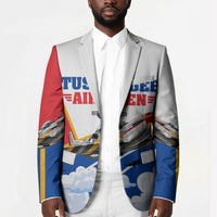 Personalized Tuskegee Airmen Blazer Expect To Win P-51 Mustang Patriotic Aviation Art