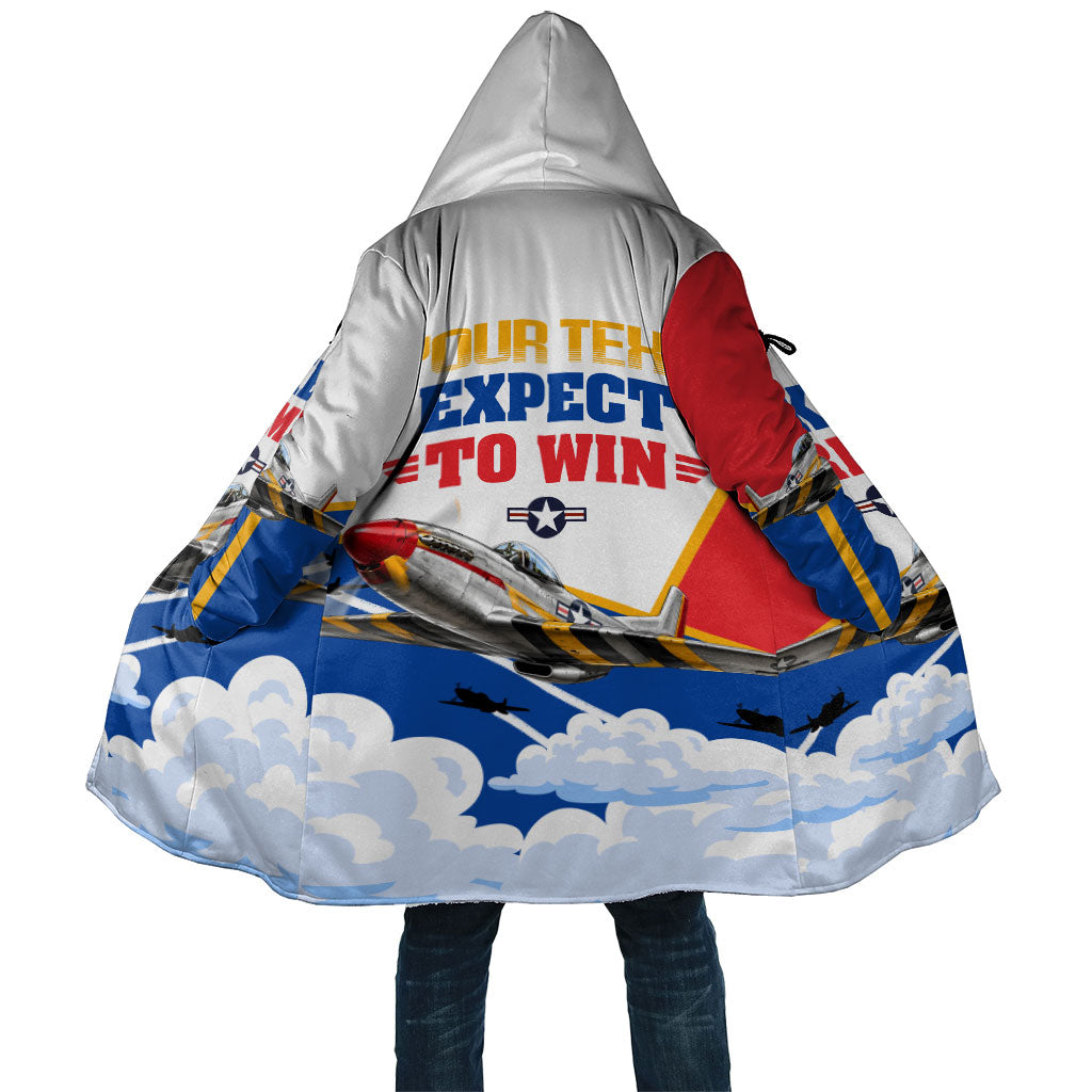 Personalized Tuskegee Airmen Cloak Expect To Win P-51 Mustang Patriotic Aviation Art