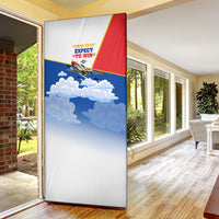 Personalized Tuskegee Airmen Door Cover Expect To Win P-51 Mustang Patriotic Aviation Art