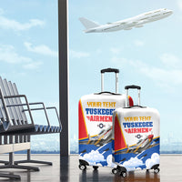 Personalized Tuskegee Airmen Luggage Cover Expect To Win P-51 Mustang Patriotic Aviation Art