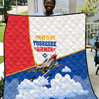Personalized Tuskegee Airmen Quilt Expect To Win P-51 Mustang Patriotic Aviation Art