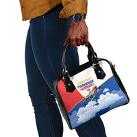 Personalized Tuskegee Airmen Shoulder Handbag Expect To Win P-51 Mustang Patriotic Aviation Art