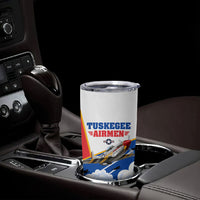 Personalized Tuskegee Airmen Tumbler Cup Expect To Win P-51 Mustang Patriotic Aviation Art