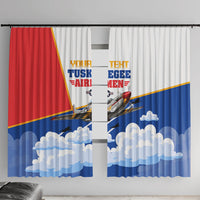 Personalized Tuskegee Airmen Window Curtain Expect To Win P-51 Mustang Patriotic Aviation Art