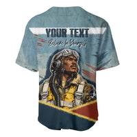 Personalized Tuskegee Airmen Baseball Jersey Believe In Yourself Vintage WWII Military Aviation Art
