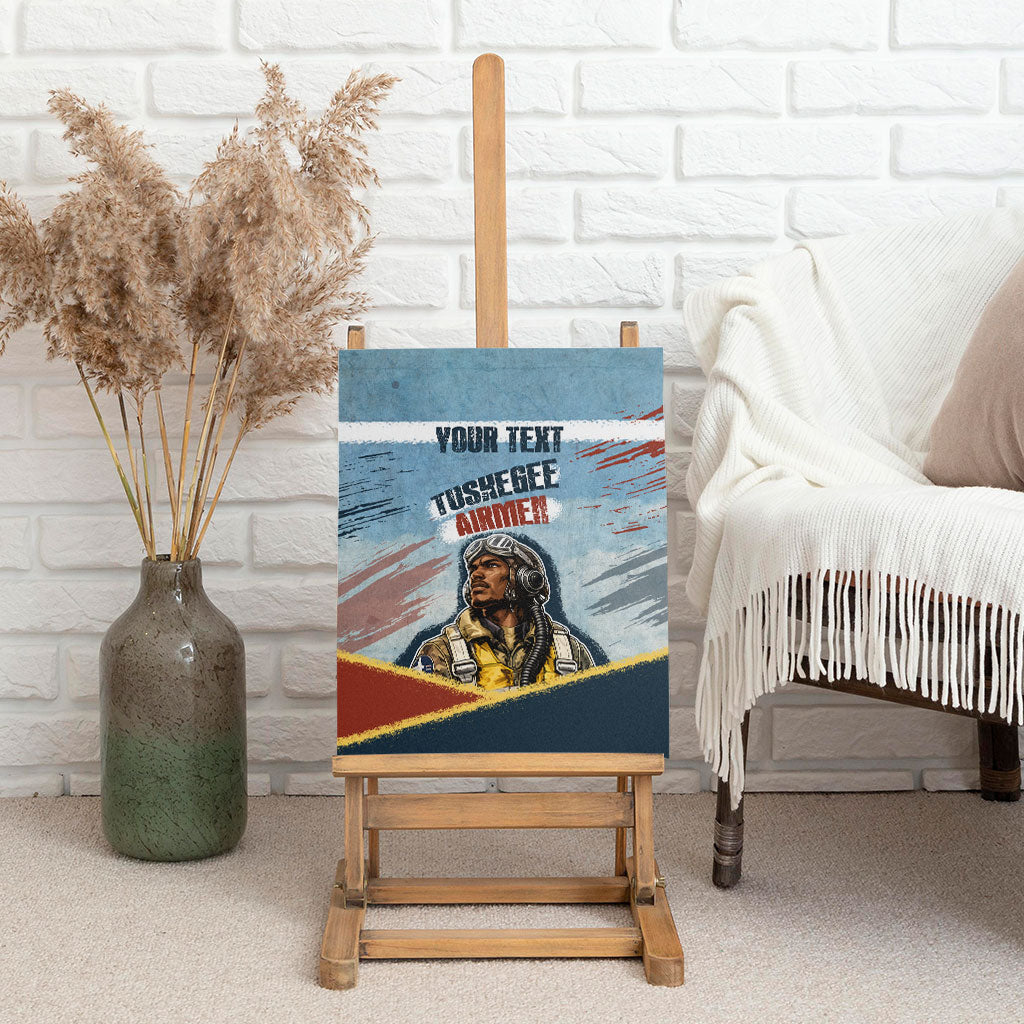 Personalized Tuskegee Airmen Canvas Wall Art Believe In Yourself Vintage WWII Military Aviation Art