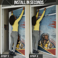 Personalized Tuskegee Airmen Door Cover Believe In Yourself Vintage WWII Military Aviation Art