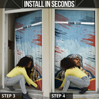 Personalized Tuskegee Airmen Door Cover Believe In Yourself Vintage WWII Military Aviation Art
