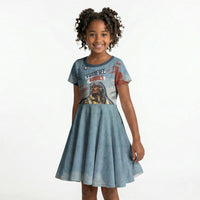 Personalized Tuskegee Airmen Kid Short Sleeve Dress Believe In Yourself Vintage WWII Military Aviation Art