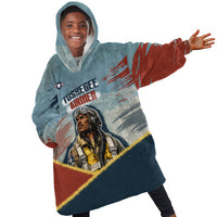 Personalized Tuskegee Airmen Kid Wearable Blanket Hoodie Believe In Yourself Vintage WWII Military Aviation Art