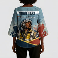 Personalized Tuskegee Airmen Kimono Sleeve Blouse Believe In Yourself Vintage WWII Military Aviation Art