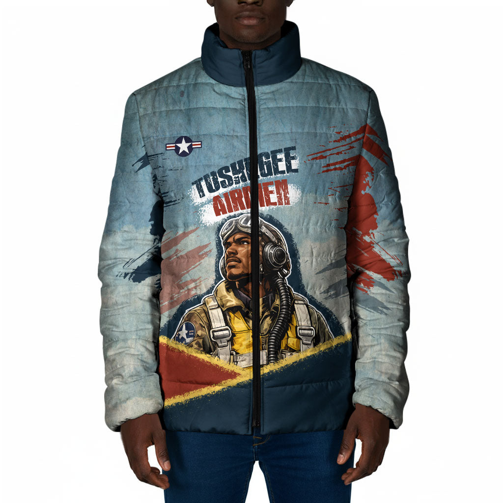 Personalized Tuskegee Airmen Padded Jacket Believe In Yourself Vintage WWII Military Aviation Art