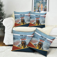 Personalized Tuskegee Airmen Pillow Cover Believe In Yourself Vintage WWII Military Aviation Art
