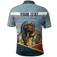 Personalized Tuskegee Airmen Polo Shirt Believe In Yourself Vintage WWII Military Aviation Art