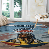 Personalized Tuskegee Airmen Round Carpet Believe In Yourself Vintage WWII Military Aviation Art