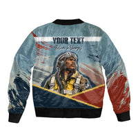 Personalized Tuskegee Airmen Sleeve Zip Bomber Jacket Believe In Yourself Vintage WWII Military Aviation Art