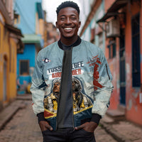 Personalized Tuskegee Airmen Sleeve Zip Bomber Jacket Believe In Yourself Vintage WWII Military Aviation Art