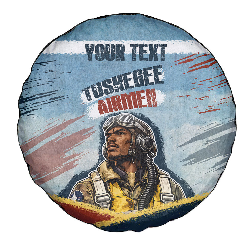 Personalized Tuskegee Airmen Spare Tire Cover Believe In Yourself Vintage WWII Military Aviation Art