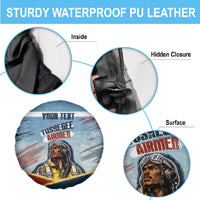 Personalized Tuskegee Airmen Spare Tire Cover Believe In Yourself Vintage WWII Military Aviation Art