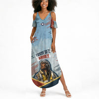 Personalized Tuskegee Airmen Summer Maxi Dress Believe In Yourself Vintage WWII Military Aviation Art