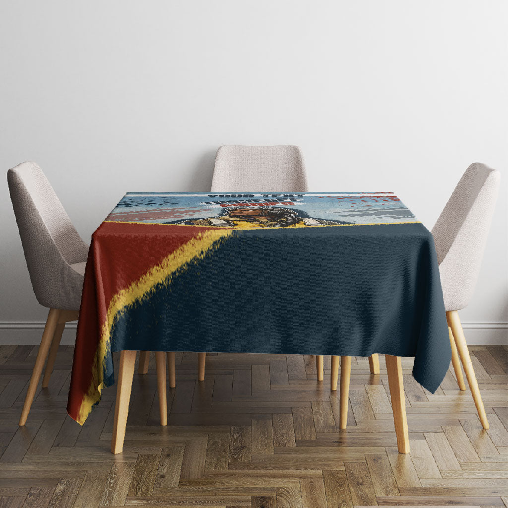 Personalized Tuskegee Airmen Tablecloth Believe In Yourself Vintage WWII Military Aviation Art