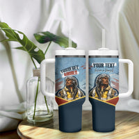 Personalized Tuskegee Airmen Tumbler With Handle Believe In Yourself Vintage WWII Military Aviation Art