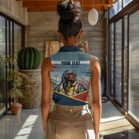Personalized Tuskegee Airmen Women Sleeveless Polo Shirt Believe In Yourself Vintage WWII Military Aviation Art