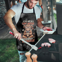 Hot Mess Highland Cow Apron Funny Cute Coffee Lover - Im A Spicy Disaster