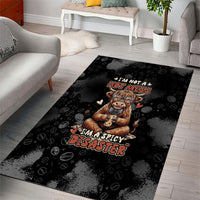Hot Mess Highland Cow Area Rug Funny Cute Coffee Lover - Im A Spicy Disaster