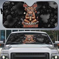 Hot Mess Highland Cow Auto Sun Shade Funny Cute Coffee Lover - Im A Spicy Disaster