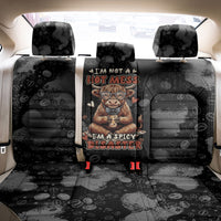 Hot Mess Highland Cow Back Car Seat Cover Funny Cute Coffee Lover - Im A Spicy Disaster