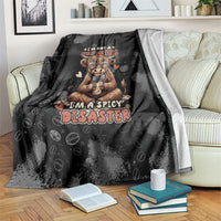 Hot Mess Highland Cow Blanket Funny Cute Coffee Lover - Im A Spicy Disaster