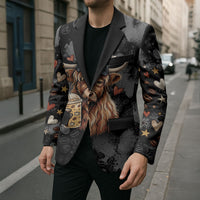 Hot Mess Highland Cow Blazer Funny Cute Coffee Lover - Im A Spicy Disaster