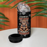 Hot Mess Highland Cow 4 in 1 Can Cooler Tumbler Funny Cute Coffee Lover - Im A Spicy Disaster