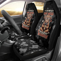 Hot Mess Highland Cow Car Seat Cover Funny Cute Coffee Lover - Im A Spicy Disaster