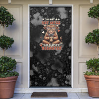Hot Mess Highland Cow Door Cover Funny Cute Coffee Lover - Im A Spicy Disaster