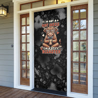 Hot Mess Highland Cow Door Cover Funny Cute Coffee Lover - Im A Spicy Disaster