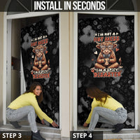 Hot Mess Highland Cow Door Cover Funny Cute Coffee Lover - Im A Spicy Disaster