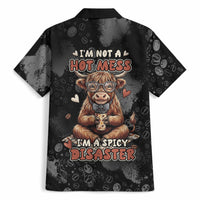 Hot Mess Highland Cow Hawaiian Shirt Funny Cute Coffee Lover - Im A Spicy Disaster