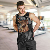 Hot Mess Highland Cow Men Tank Top Funny Cute Coffee Lover - Im A Spicy Disaster