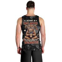 Hot Mess Highland Cow Men Tank Top Funny Cute Coffee Lover - Im A Spicy Disaster