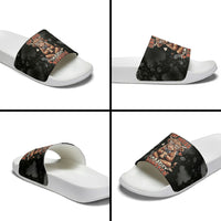 Hot Mess Highland Cow Slide Sandals Funny Cute Coffee Lover - Im A Spicy Disaster