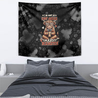 Hot Mess Highland Cow Tapestry Funny Cute Coffee Lover - Im A Spicy Disaster