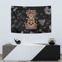 Hot Mess Highland Cow Tapestry Funny Cute Coffee Lover - Im A Spicy Disaster