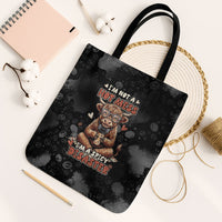 Hot Mess Highland Cow Tote Bag Funny Cute Coffee Lover - Im A Spicy Disaster